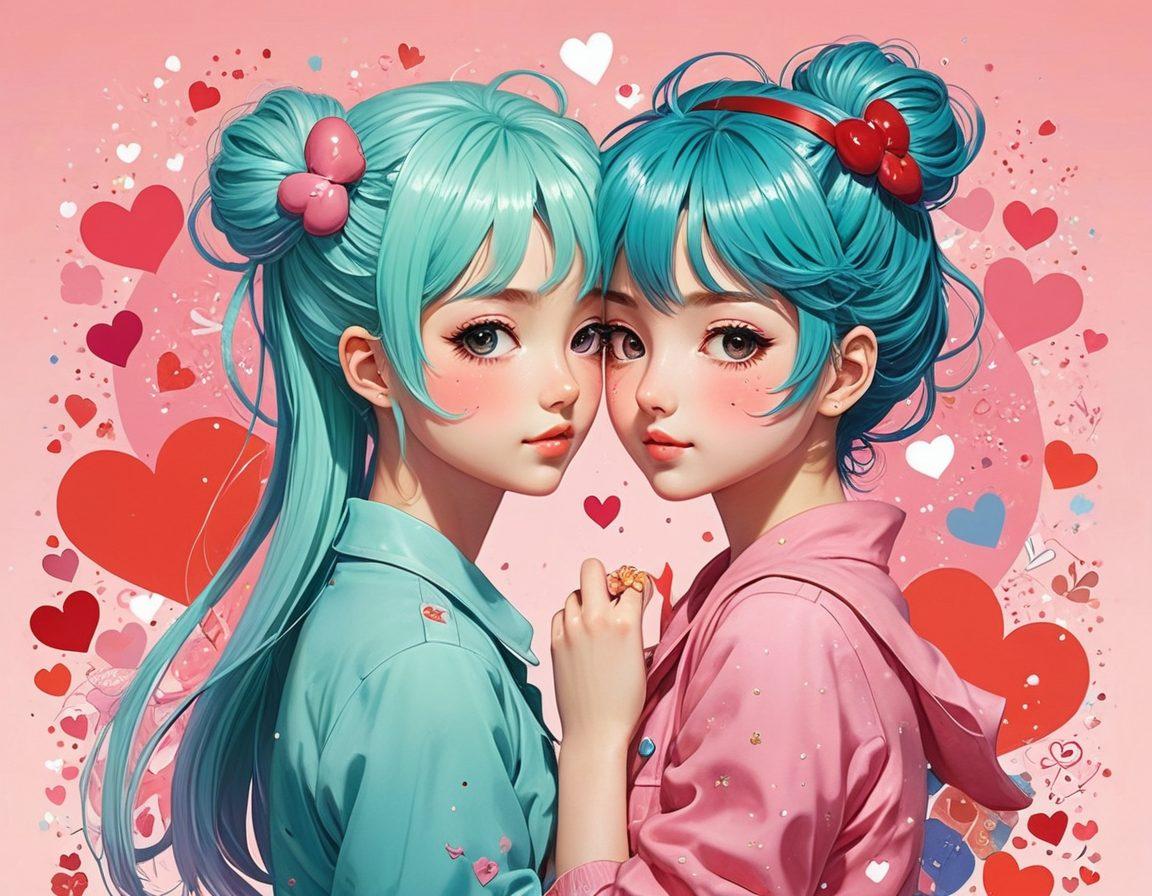 A captivating collage showcasing the transformation of erotic anime and manga, featuring kawaii characters on one side evolving into more explicit styles on the other. Include vibrant colors, playful elements like hearts and sparkles merging into bold, dramatic scenes. The background should transition from soft pastel shades to deeper, more intense hues, symbolizing the evolution. Add subtle textural details that hint at both innocence and maturity. retro anime style, vibrant colors.